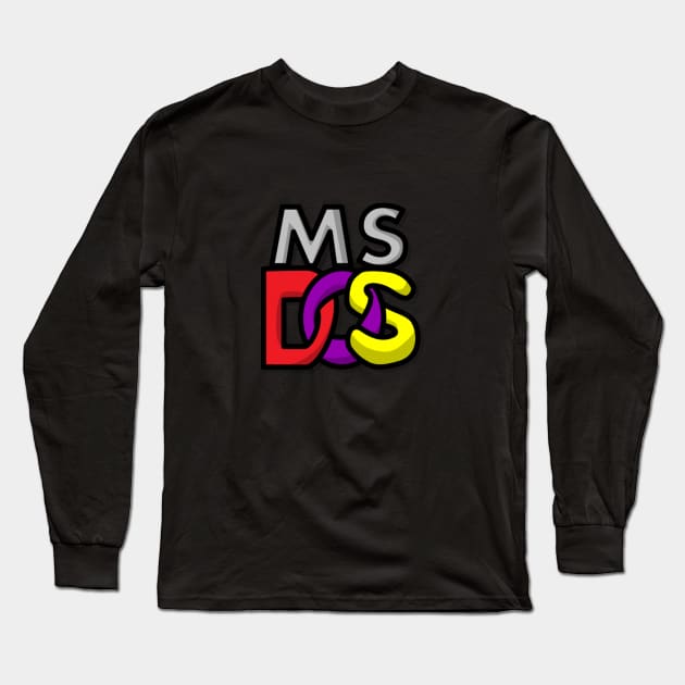 MS DOS Long Sleeve T-Shirt by cryptogeek